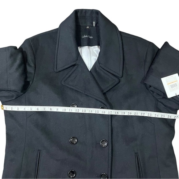 NWT Calvin Klein Wool Cashmere Black Peacoat sz 2X - Picture 12 of 15